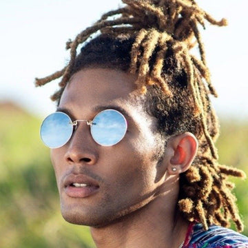 Gold Circle Polarized Titanium Sunglasses